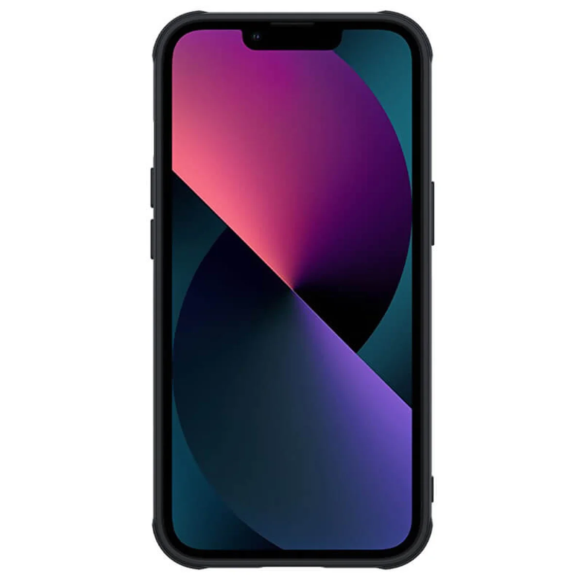 Кожаная накладка Nillkin Camshield Leather (шторка на камеру) для Apple iPhone 13 (6.1") Черный / Black