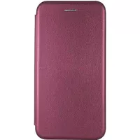 Кожаный чехол-книжка Classy для Apple iPhone 13 (6.1") Бордовый