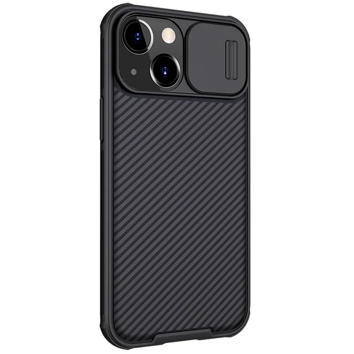 Карбоновая накладка Nillkin CamShield Pro Magnetic для Apple iPhone 13 (6.1") Черный