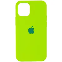 Чохол Silicone Case Full Protective (AA) для Apple iPhone 13 (6.1 ") Салатовий / Neon Green