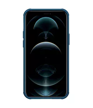 Карбонова накладка Nillkin Camshield (шторка на камеру) Apple iPhone 13 (6.1") Синій / Blue