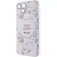 TPU+PC чохол Secret Garden with MagSafe для Apple iPhone 13 (6.1") White