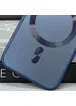 Чехол TPU+Glass Sapphire Midnight with MagSafe для Apple iPhone 13 (6.1") Синий / Deep navy