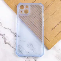 Чехол TPU Ease Carbon color series для Apple iPhone 13 (6.1") Синий / Прозрачный