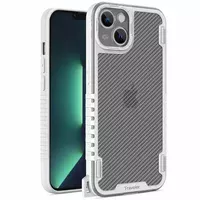 Чохол TPU+PC TRAVEL Carbon для Apple iPhone 13 (6.1") Білий
