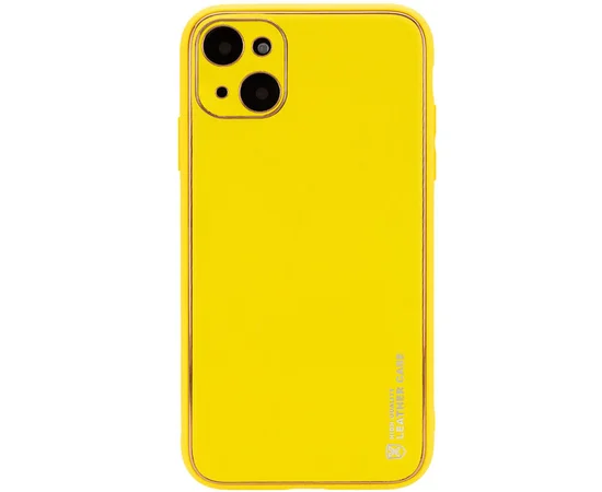 Шкіряний чохол Xshield для Apple iPhone 14 Plus (6.7") Жовтий / Yellow