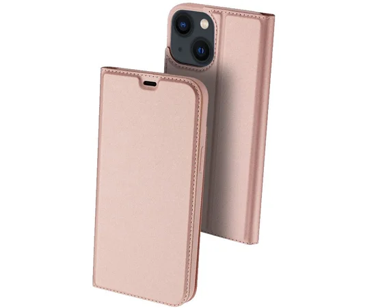 Чехол-книжка Dux Ducis с карманом для визиток для Apple iPhone 14 Plus (6.7") Rose Gold