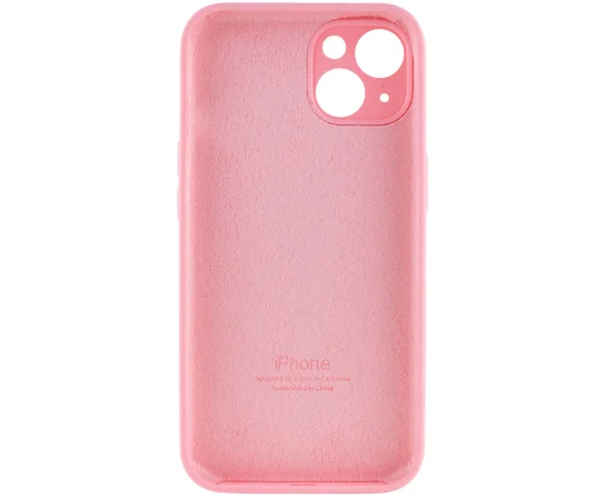 Чохол Silicone Case Full Camera Protective (AA) для Apple iPhone 14 Plus (6.7") Рожевий / Light pink