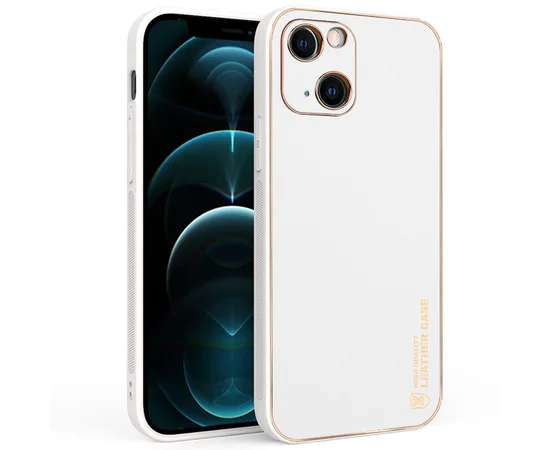 Шкіряний чохол Xshield для Apple iPhone 14 Plus (6.7") Білий / White