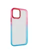 Чехол TPU+PC Fresh sip series для Apple iPhone 14 Plus (6.7") Бирюзовый / Розовый