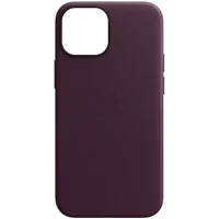 Шкіряний чохол Leather Case (AA Plus) та MagSafe для Apple iPhone 14 Plus (6.7") Dark Cherry