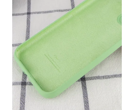 Чехол Silicone Case Full Camera Protective (AA) для Apple iPhone 14 Plus (6.7") Мятный / Mint