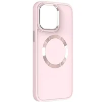 TPU чохол Bonbon Metal Style with MagSafe для Apple iPhone 14 Plus (6.7") Рожевий / Light Pink