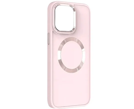 TPU чехол Bonbon Metal Style with MagSafe для Apple iPhone 14 Plus (6.7") Розовый / Light Pink