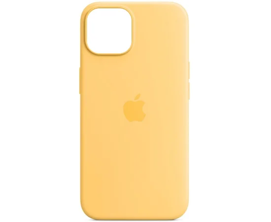 Чехол Silicone case (AAA) full with Magsafe для Apple iPhone 14 Plus (6.7") Желтый / Sunglow