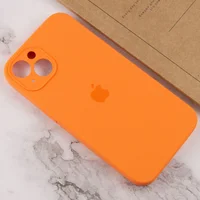 Чехол Silicone Case Full Camera Protective (AA) для Apple iPhone 14 Plus (6.7") Оранжевый / Kumquat