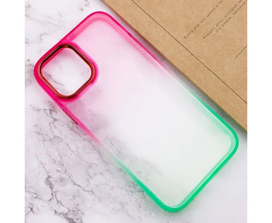 Чохол TPU+PC Fresh sip series для Apple iPhone 14 Plus (6.7") Салатовий / Рожевий