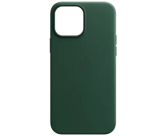 Кожаный чехол Leather Case (AA) with MagSafe для Apple iPhone 14 Plus (6.7") Military green