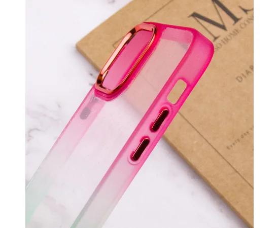 Чохол TPU+PC Fresh sip series для Apple iPhone 14 Plus (6.7") Салатовий / Рожевий