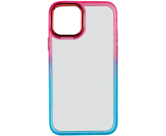 Чехол TPU+PC Fresh sip series для Apple iPhone 14 Plus (6.7") Бирюзовый / Розовый