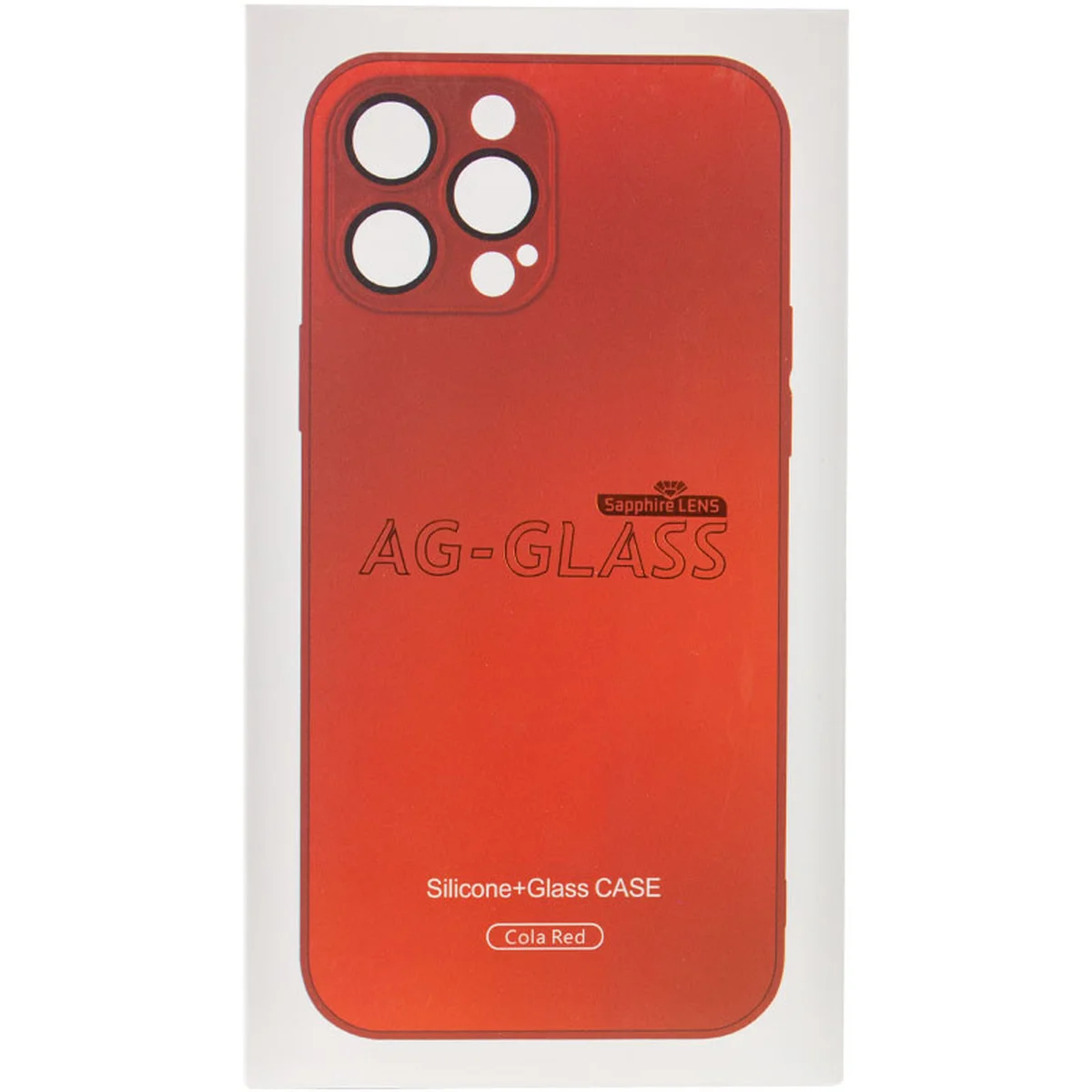 Чехол TPU+Glass Sapphire matte case для Apple iPhone 14 Plus (6.7") Cola Red