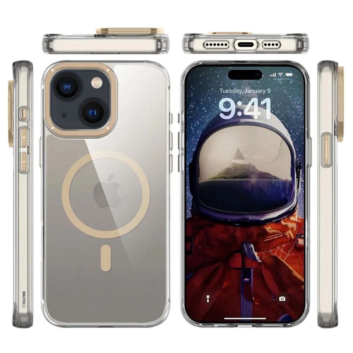 Чохол TPU Space Case Apex with MagSafe для Apple iPhone 14 Plus / 15 Plus (6.7") Gold