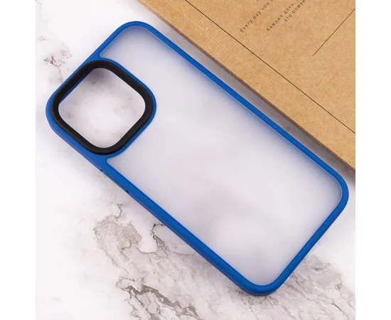 TPU+PC чехол Metal Buttons для Apple iPhone 14 Plus (6.7") Голубой