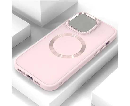 TPU чехол Bonbon Metal Style with MagSafe для Apple iPhone 14 Plus (6.7") Розовый / Light Pink