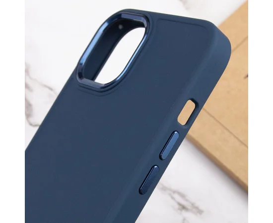 TPU чехол Bonbon Metal Style для Apple iPhone 14 Plus (6.7") Синий / Cosmos blue
