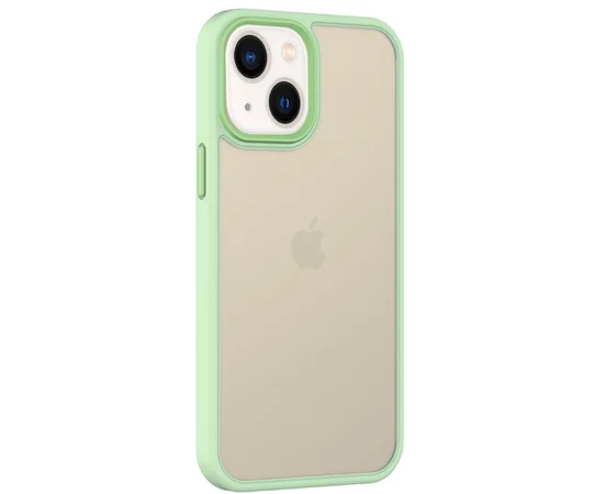 TPU+PC чехол Metal Buttons для Apple iPhone 14 Plus (6.7") Салатовый