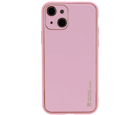 Шкіряний чохол Xshield для Apple iPhone 14 Plus (6.7") Рожевий / Pink