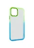 Чехол TPU+PC Fresh sip series для Apple iPhone 14 Plus (6.7") Бирюзовый / Лимонный