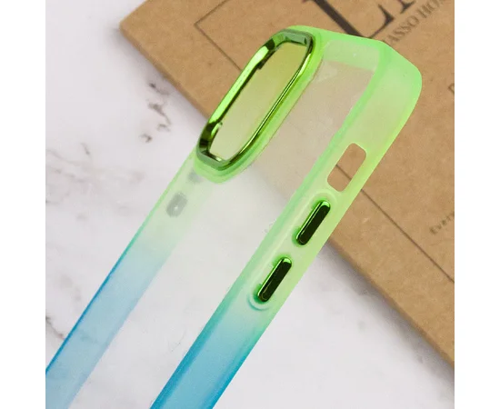 Чохол TPU+PC Fresh sip series для Apple iPhone 14 Plus (6.7") Бірюзовий / Лимонний