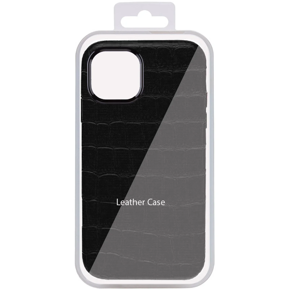 Кожаный чехол Croco Leather для Apple iPhone 14 Plus (6.7") Black