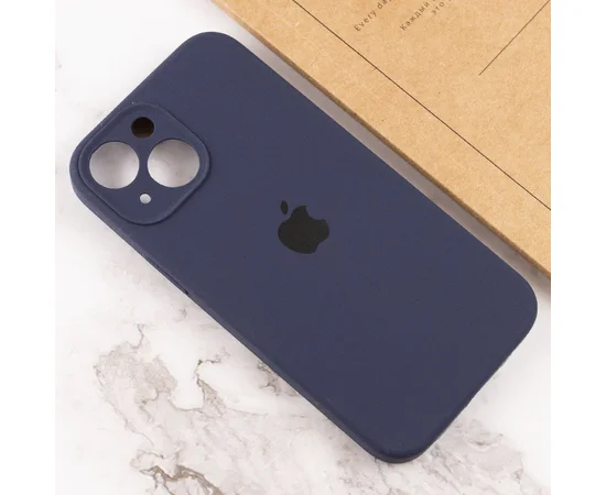 Чехол Silicone Case Full Camera Protective (AA) для Apple iPhone 14 Plus (6.7") Темно-синий / Midnight blue