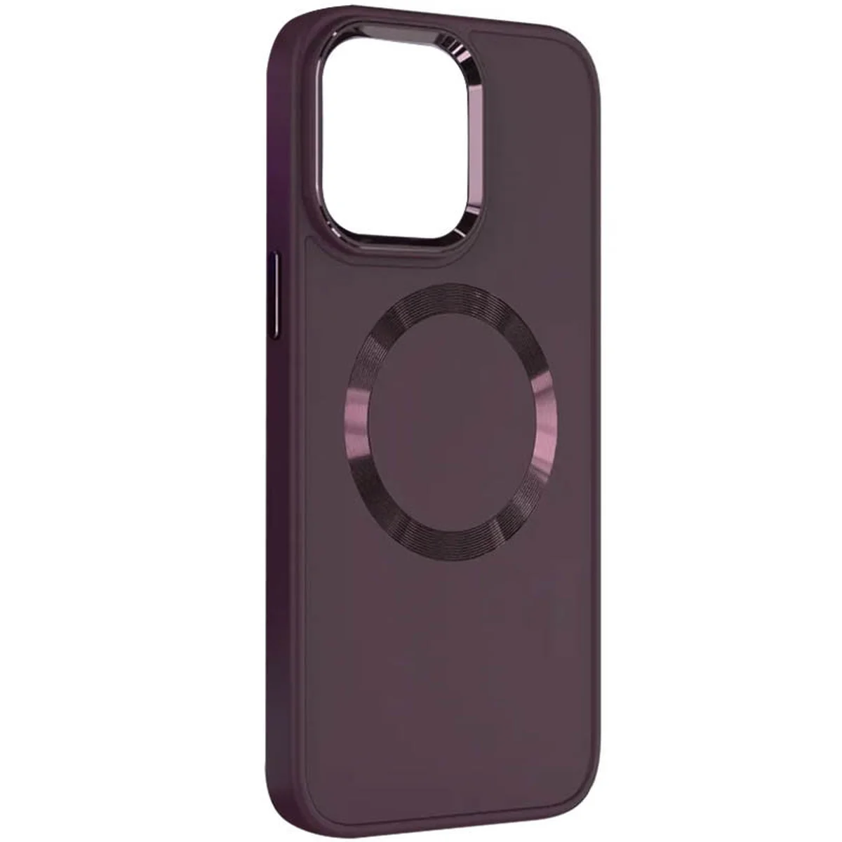 TPU чехол Bonbon Metal Style with MagSafe для Apple iPhone 14 Plus (6.7") Бордовый / Plum