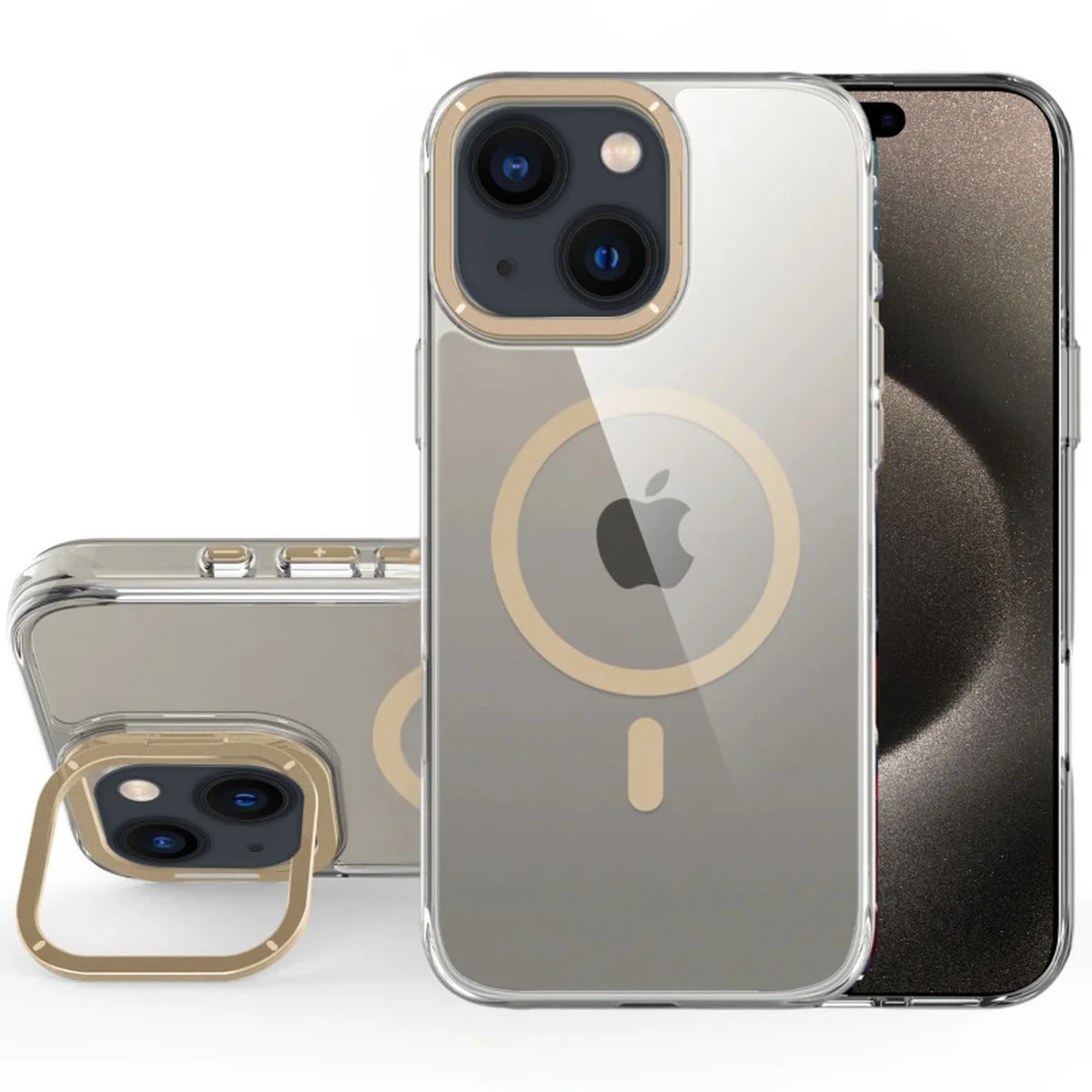 Чехол TPU Space Case Apex with MagSafe для Apple iPhone 14 Plus / 15 Plus (6.7") Gold