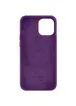 Кожаный чехол Leather Case (AA) with MagSafe для Apple iPhone 14 Plus (6.7") Dark violet