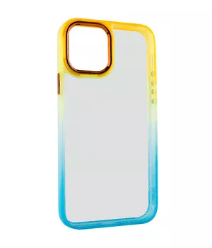 Чохол TPU+PC Fresh sip series для Apple iPhone 14 Plus (6.7") Бірюзовий / Помаранчевий