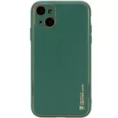 Кожаный чехол Xshield для Apple iPhone 14 Plus (6.7") Зеленый / Army green