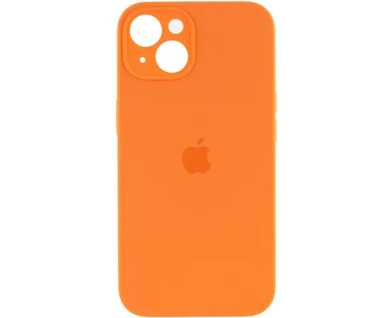 Чехол Silicone Case Full Camera Protective (AA) для Apple iPhone 14 Plus (6.7") Оранжевый / Kumquat
