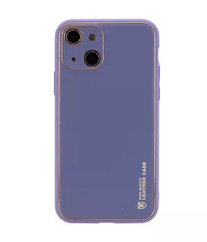 Шкіряний чохол Xshield для Apple iPhone 14 Plus (6.7") Сірий / Lavender Gray