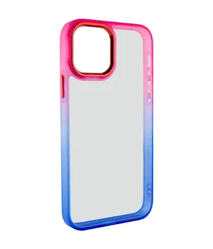 Чехол TPU+PC Fresh sip series для Apple iPhone 14 Plus (6.7") Синий / Розовый