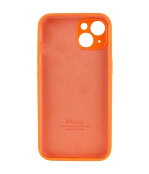Чехол Silicone Case Full Camera Protective (AA) для Apple iPhone 14 Plus (6.7") Оранжевый / Kumquat