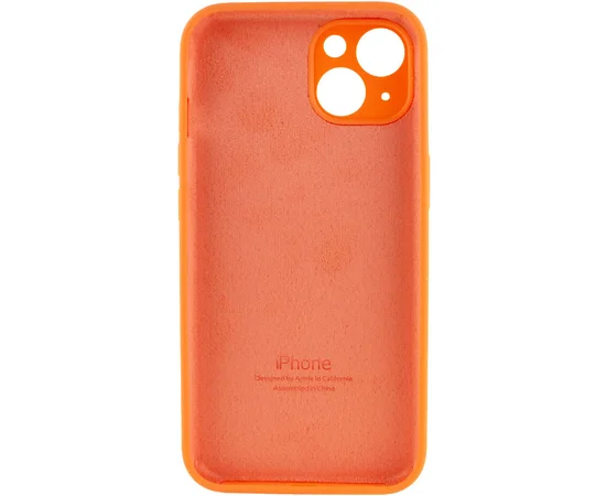 Чехол Silicone Case Full Camera Protective (AA) для Apple iPhone 14 Plus (6.7") Оранжевый / Kumquat