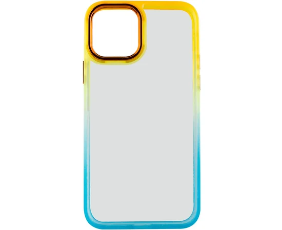 Чехол TPU+PC Fresh sip series для Apple iPhone 14 Plus (6.7") Бирюзовый / Оранжевый