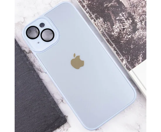 Чехол TPU+Glass Sapphire Midnight для Apple iPhone 14 Plus (6.7") Голубой / Blue