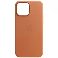 Кожаный чехол Leather Case (AA) with MagSafe для Apple iPhone 14 Plus (6.7") Коричневый / Coppe