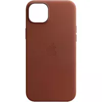 Шкіряний чохол Leather Case (AA Plus) та MagSafe для Apple iPhone 14 Plus (6.7") Saddle Brown