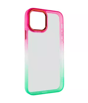 Чохол TPU+PC Fresh sip series для Apple iPhone 14 Plus (6.7") Салатовий / Рожевий